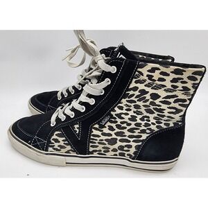 Vans Tory Hi Leopard Print Shoes T375 Women US Sz 8 VN-OHJ236I